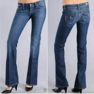 Paige Pico Lowrise Bootcut Women's Size 16w Medium Blue Wash Jeans